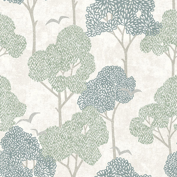 Purchase sample of 4066-26542 Hannah, Lykke Green Textured Tree Green by A-Street Prints Wallpaper