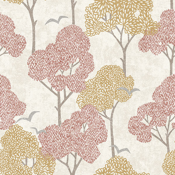 4066-26544 Hannah Lykke Coral Textured Tree Wallpaper by A-Street Prints Wallpaper,4066-26544 Hannah Lykke Coral Textured Tree Wallpaper by A-Street Prints Wallpaper2