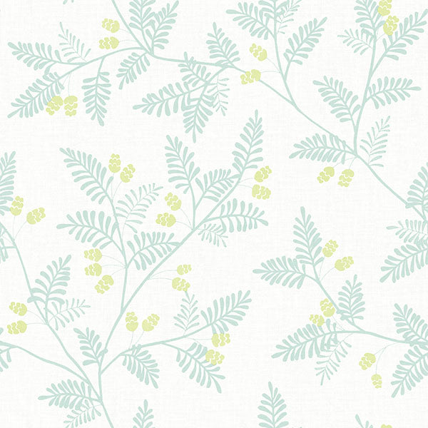 Purchase 4074-26601 A-Street Wallpaper, Ardell Seafoam Botanical - Georgia