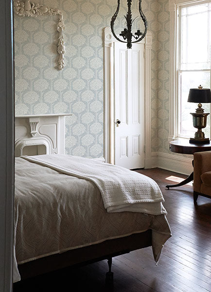 Purchase 4074-26622 A-Street Wallpaper, Zaria Light Blue Topiary - Georgia12