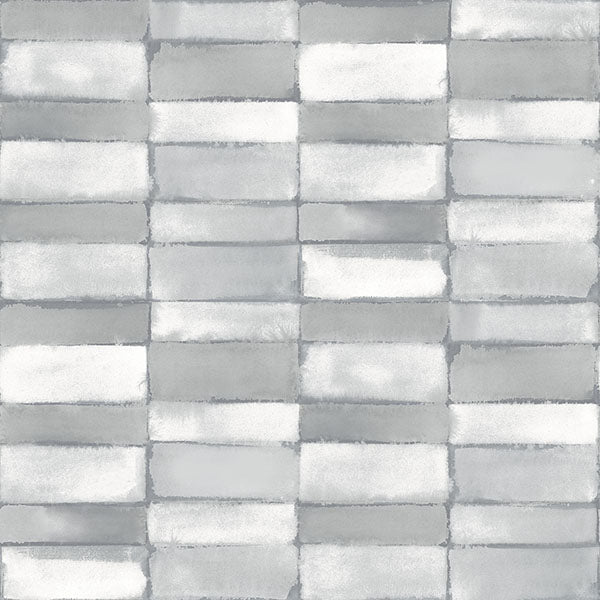 Purchase 4074-26644 A-Street Wallpaper, Braden Grey Tile - Georgia