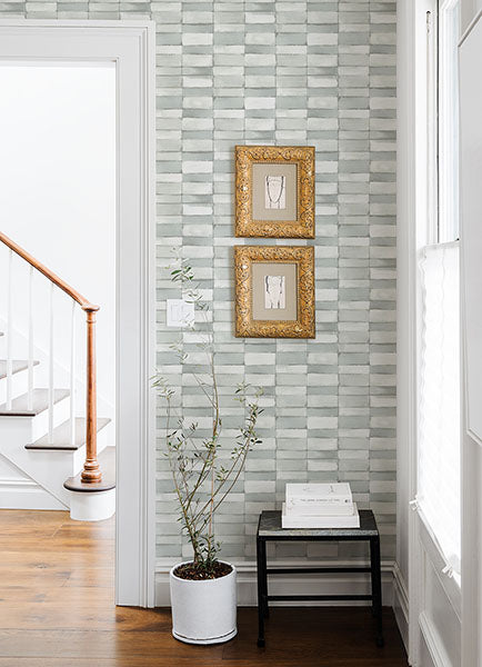 Purchase 4074-26647 A-Street Wallpaper, Braden Sage Tile - Georgia12
