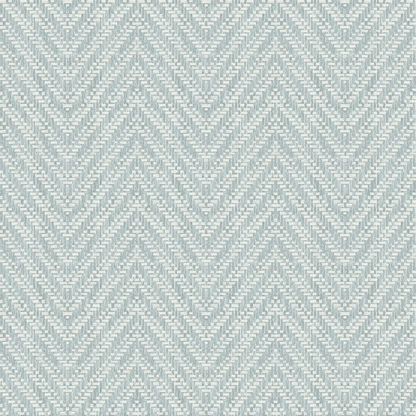 Purchase 4074-26649 A-Street Wallpaper, Glynn Sky Blue Chevron - Georgia
