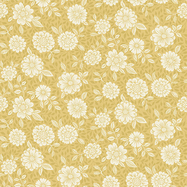 Purchase sample of 4080-15910 Ingrid, Lizette Mustard Charming Floral Maize by A-Street Prints Wallpaper