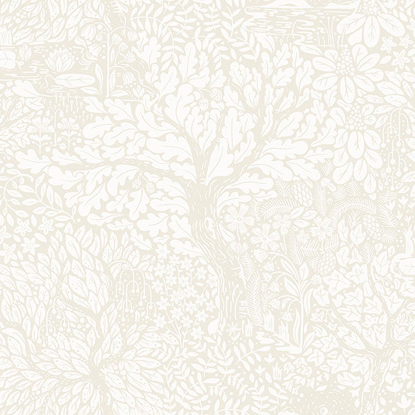 Purchase sample of 4080-83111 Ingrid, Olle Cream Forest Sanctuary Cream by A-Street Prints Wallpaper
