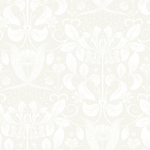 Purchase sample of 4080-83130 Ingrid, Berit Bone Floral Crest Soft Taupe by A-Street Prints Wallpaper