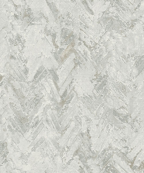 Purchase 4105-86610 A-Street Wallpaper, Amesemi Light Grey Distressed Herringbone - Lumina