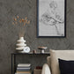Purchase 4105-86611 A-Street Wallpaper, Amesemi Dark Grey Distressed Herringbone - Lumina1
