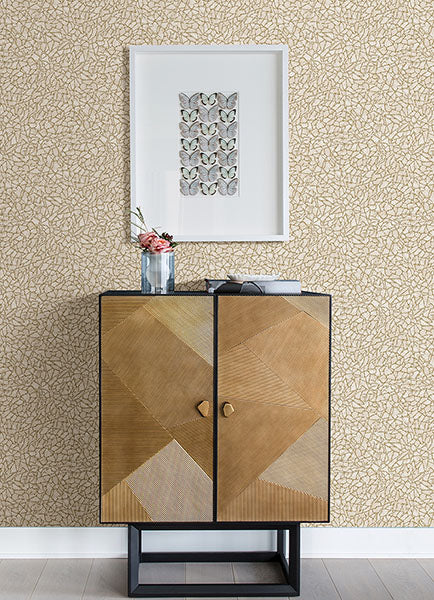 Purchase 4105-86625 A-Street Wallpaper, Soma Gold Metallic Crackling - Lumina12