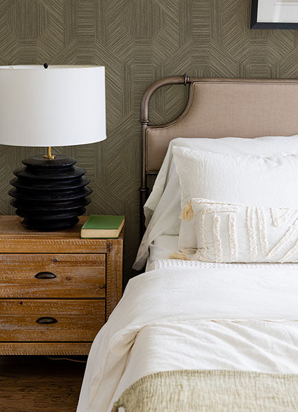 Purchase 4105-86630 A-Street Wallpaper, Ladon Brown Metallic Texture - Lumina12