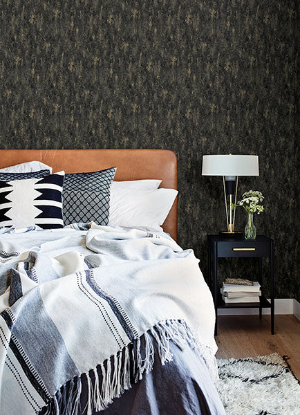 Purchase 4105-86638 A-Street Wallpaper, Diorite Black Splatter - Lumina12