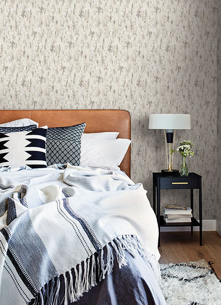 Purchase 4105-86641 A-Street Wallpaper, Diorite Silver Splatter - Lumina12