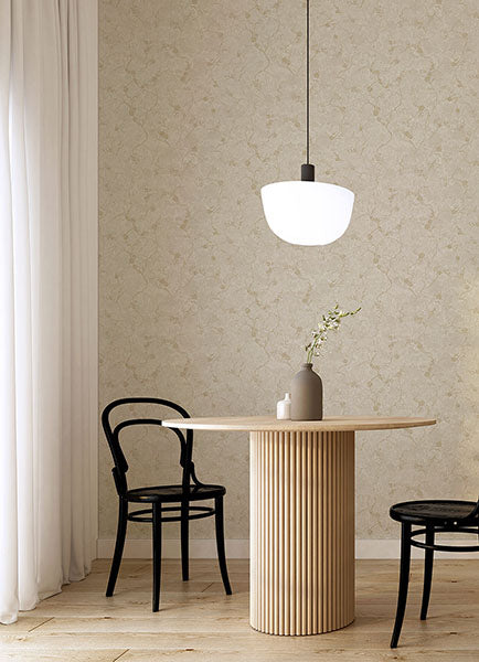 Purchase 4105-86648 A-Street Wallpaper, Mahina Pearl Floral Vine - Lumina12