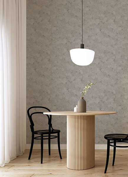 Purchase 4105-86650 A-Street Wallpaper, Mahina Pewter Floral Vine - Lumina12