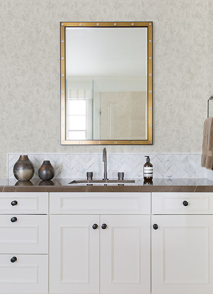 Purchase 4105-86657 A-Street Wallpaper, Haliya White Metallic Plaster - Lumina12