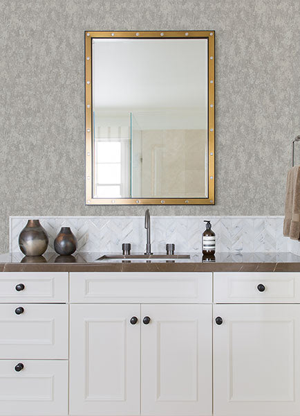 Purchase 4105-86661 A-Street Wallpaper, Haliya Silver Metallic Plaster - Lumina12