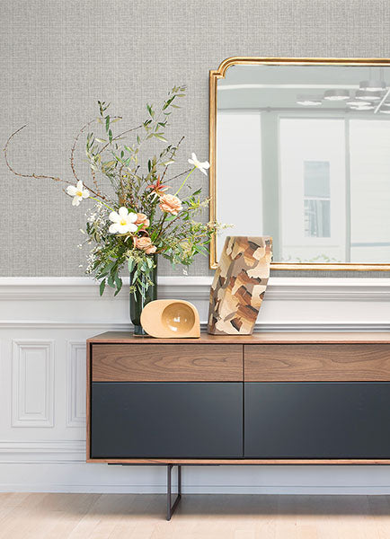 Purchase 4120-26836 A-Street Wallpaper, Kantera Light Grey Fabric Texture - Middleton12