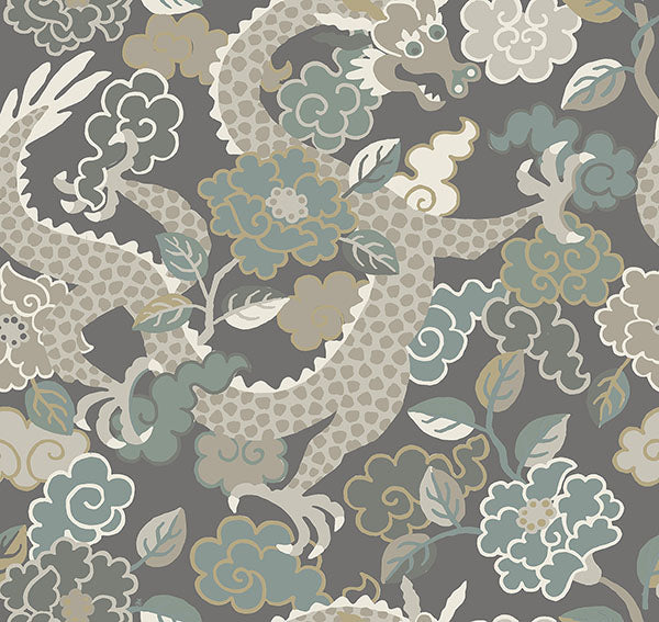 Purchase 4120-72006 A-Street Wallpaper, Yanci Stone Dragon - Middleton