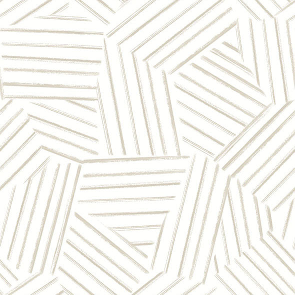 Purchase 4121-26901 A-Street Wallpaper, Helene Taupe Geometric Lines Wallpaper - Mylos