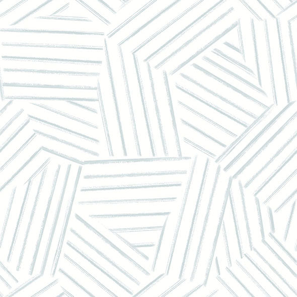 Purchase 4121-26904 A-Street Wallpaper, Helene Sky Blue Geometric Lines Wallpaper - Mylos