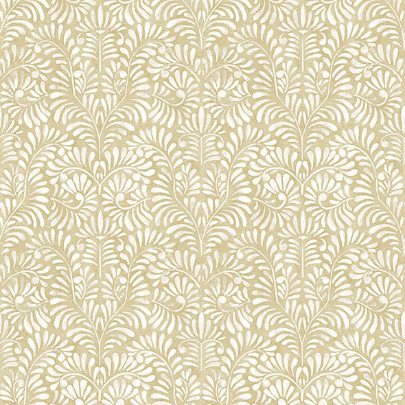 Purchase 4121-26917 A-Street Wallpaper, Elma Honey Fiddlehead Wallpaper - Mylos
