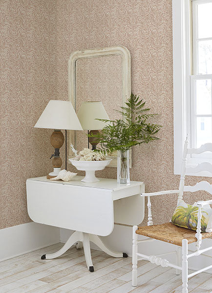 Purchase 4121-26919 A-Street Wallpaper, Elma Rust Fiddlehead Wallpaper - Mylos12