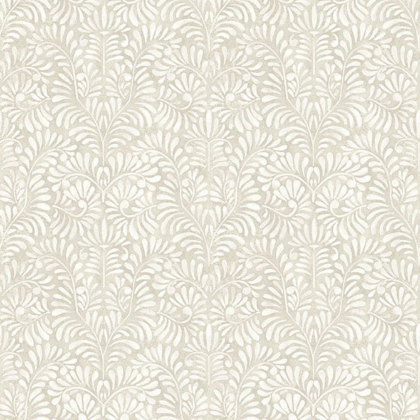 Purchase 4121-26920 A-Street Wallpaper, Elma Taupe Fiddlehead Wallpaper - Mylos