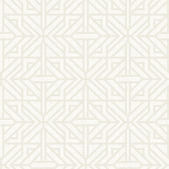 Purchase 4121-26929 A-Street Wallpaper, Hesper Ivory Geometric Wallpaper - Mylos