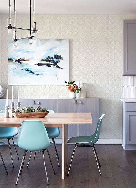 Purchase 4121-26929 A-Street Wallpaper, Hesper Ivory Geometric Wallpaper - Mylos12