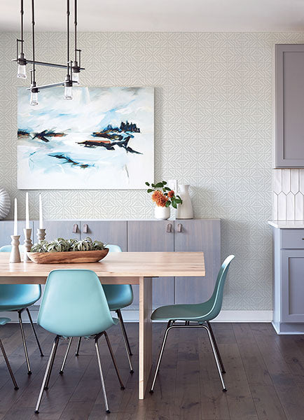 Purchase 4121-26931 A-Street Wallpaper, Hesper Grey Geometric Wallpaper - Mylos12