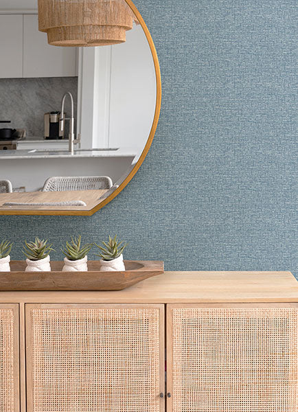 Purchase 4121-26943 A-Street Wallpaper, Minerva Denim Texture Geometric Wallpaper - Mylos12