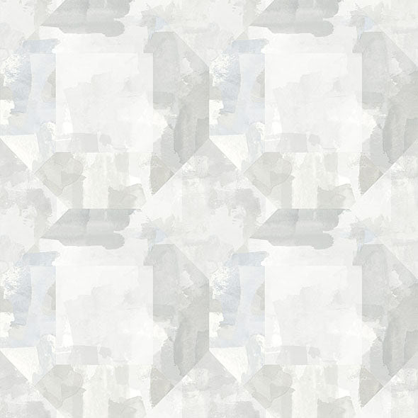 Purchase 4121-26944 A-Street Wallpaper, Perrin Light Grey Gem Geometric Wallpaper - Mylos