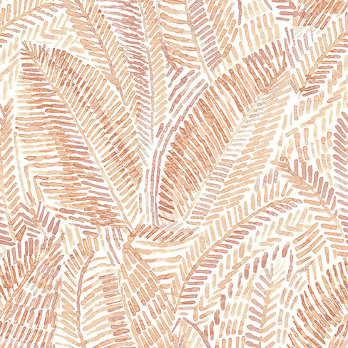 Purchase 4121-26949 A-Street Wallpaper, Fildia Orange Botanical Wallpaper - Mylos