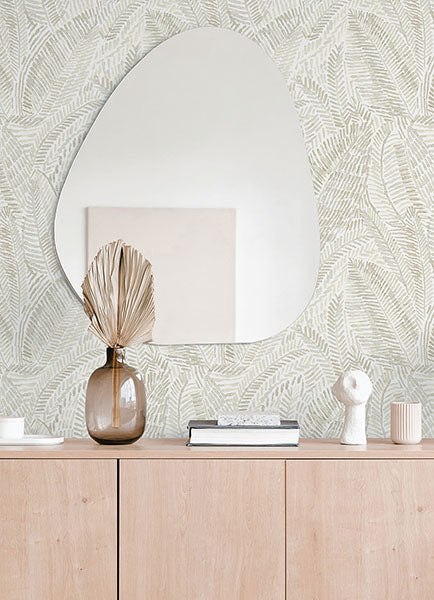 Purchase 4121-26950 A-Street Wallpaper, Fildia Taupe Botanical Wallpaper - Mylos12