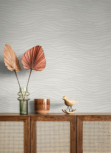 Purchase 4121-72205 A-Street Wallpaper, Galyn Rose Gold Pearlescent Wave Wallpaper - Mylos1