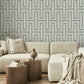 Purchase 4125-26724 Advantage Wallpaper, Henley Light Blue Geometric Grasscloth - Fusion12