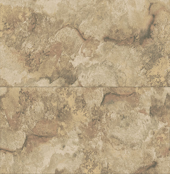Purchase 4125-26733 Advantage Wallpaper, Aria Light Brown Marbled Tile - Fusion