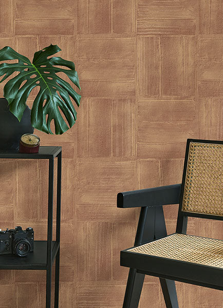Purchase 4125-26736 Advantage Wallpaper, Jasper Rust Block Texture - Fusion12
