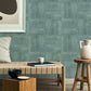 Purchase 4125-26737 Advantage Wallpaper, Jasper Teal Block Texture - Fusion1
