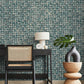 Purchase 4125-26758 Advantage Wallpaper, Kingsley Blue Tiled - Fusion12