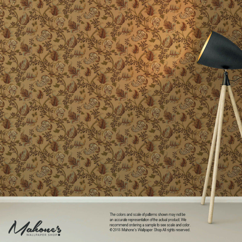 Find 5004103 Fox Hollow Honey And Smoke by Schumacher Wallpaper