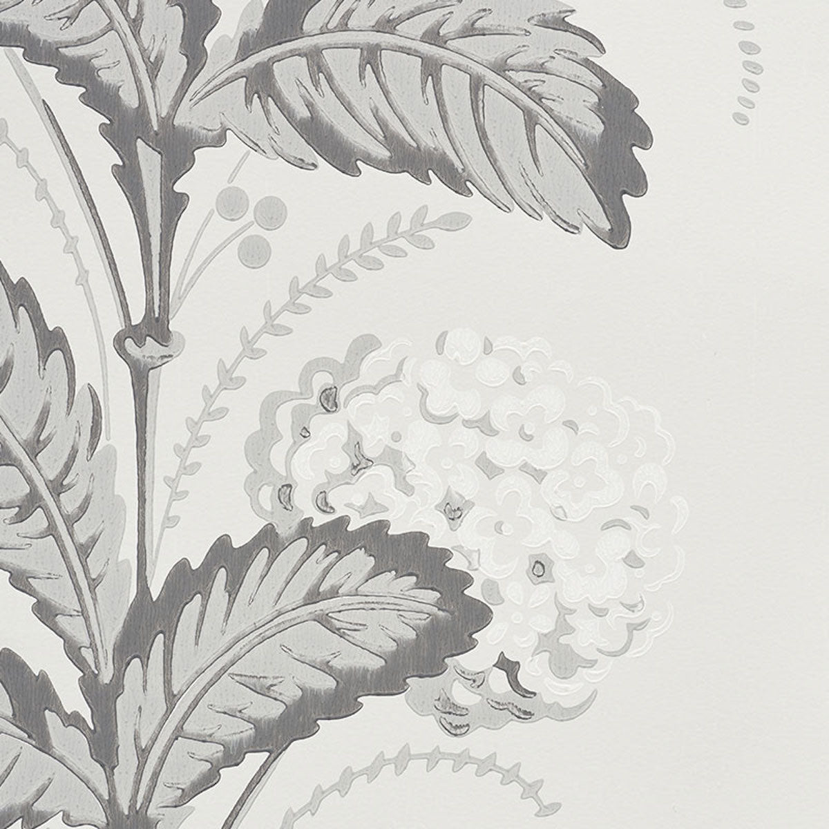 Order 5004455 Hydrangea Drape Grisaille by Schumacher Wallpaper