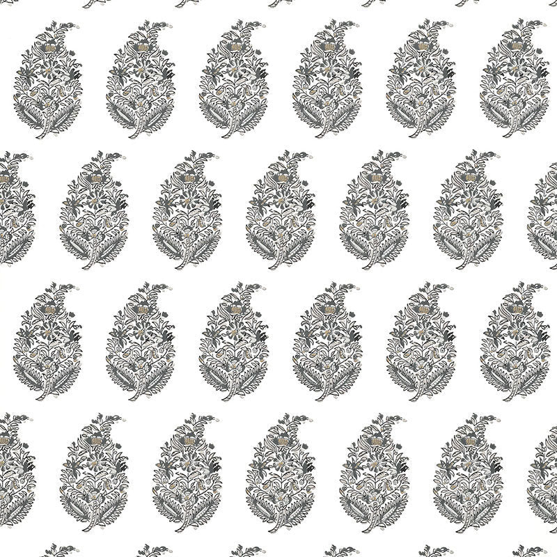 Looking for 5004474 Rajasthan Paisley Silver by Schumacher Wallpaper