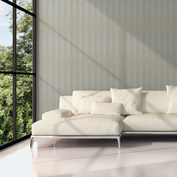 Select 5005071 Fern Tree Bone by Schumacher Wallpaper