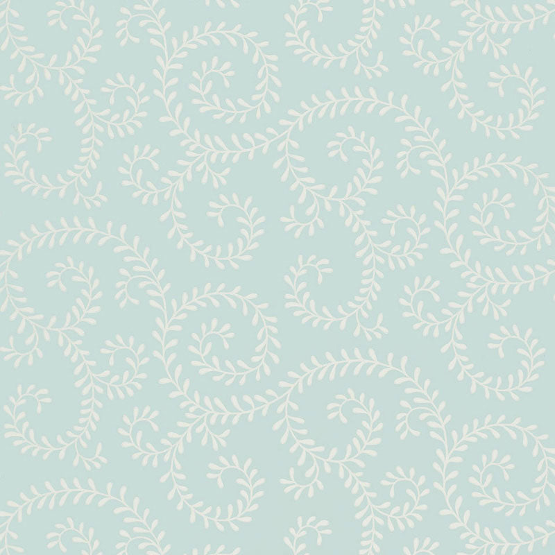 Search 5005092 Leafy Scroll Sky by Schumacher Wallpaper