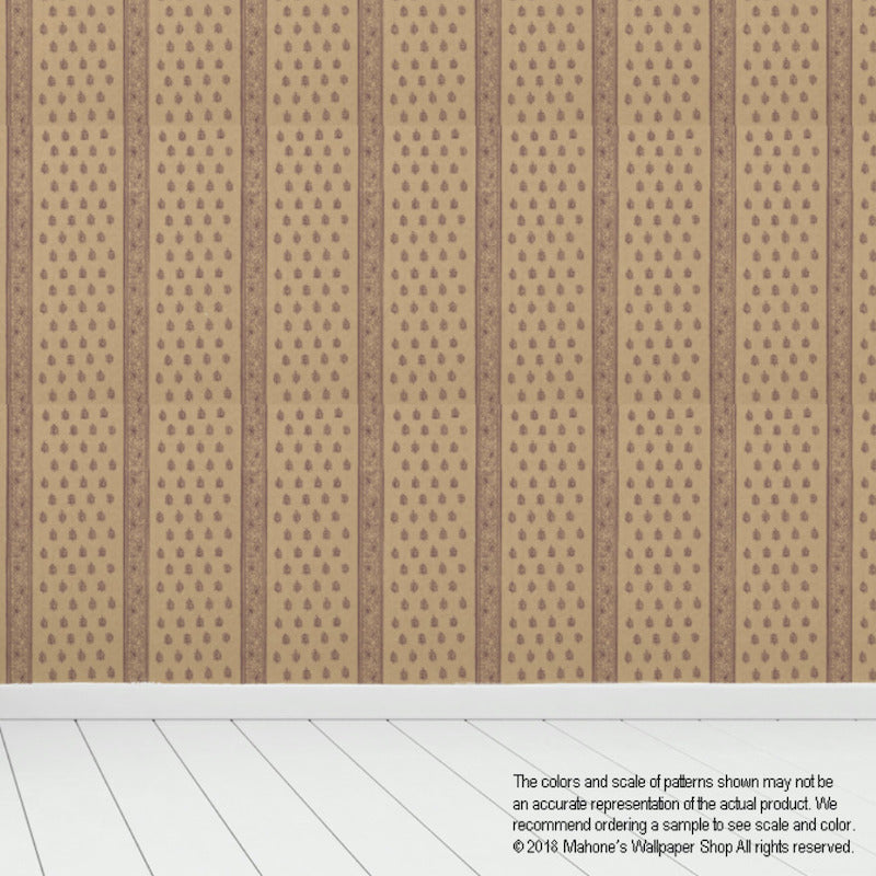 View 5005203 Katsura Stripe Aubergine by Schumacher Wallpaper