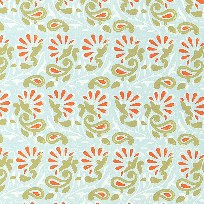 Select 5005342 Rampura Water Blue by Schumacher Wallpaper