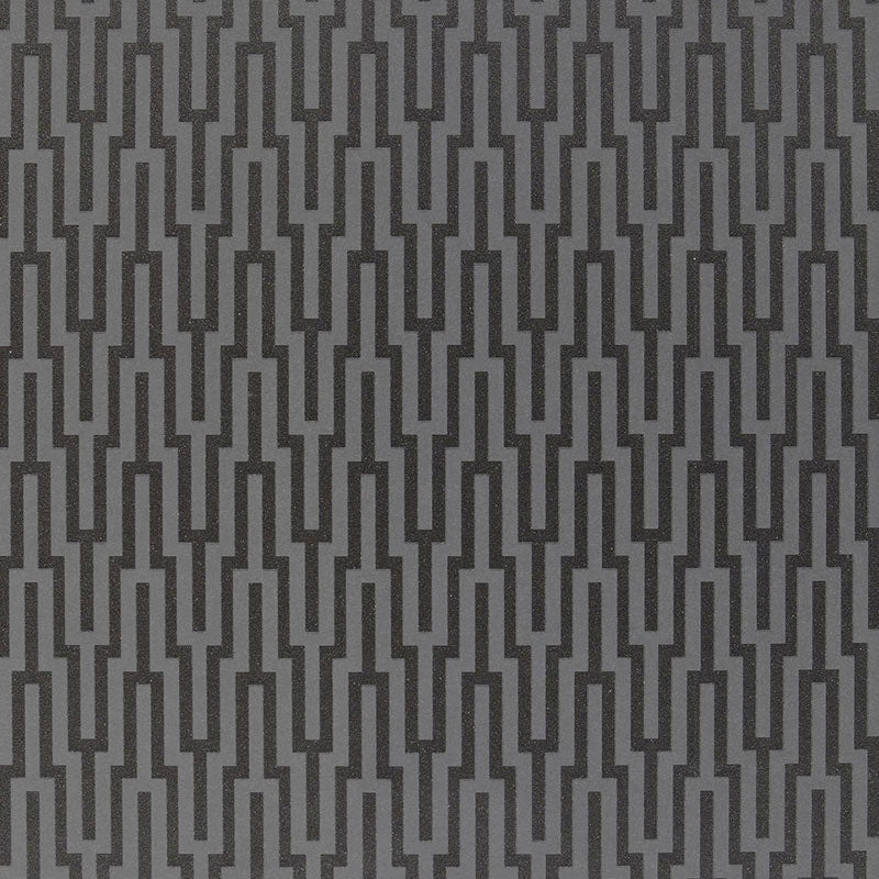 Search 5005895 Metropolitan Fret Black Pearl by Schumacher Wallpaper