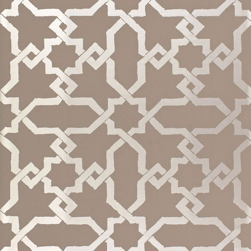 Search 5005922 Cordoba Taupe Silver by Schumacher Wallpaper
