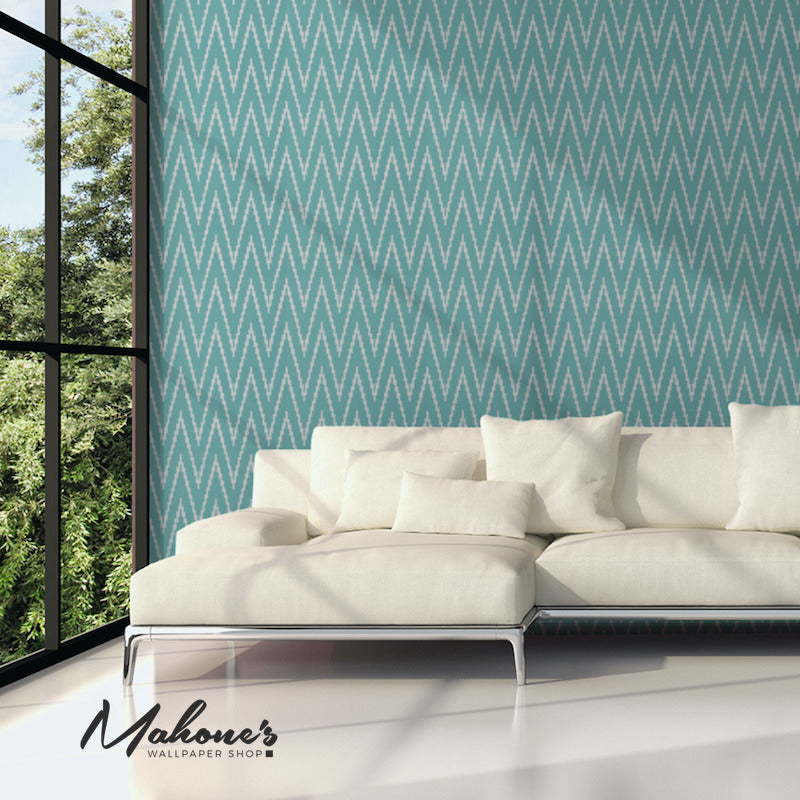 Purchase 5005995 Kasari Ikat Azure by Schumacher Wallpaper